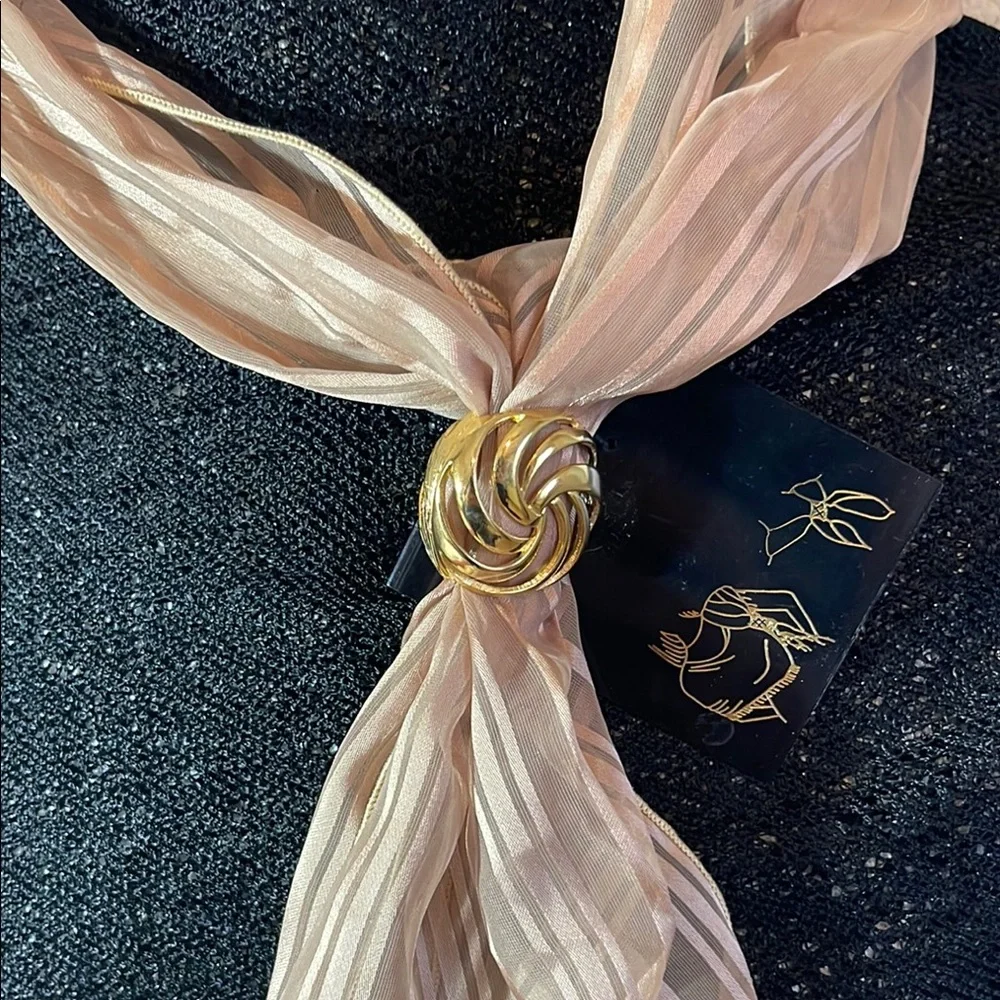💕Bundle 3 of $20 Elegant Gold-Tone Scarf Ring